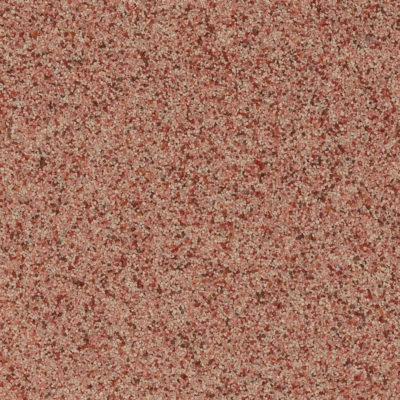 Close-up of textured red and beige granular surface.