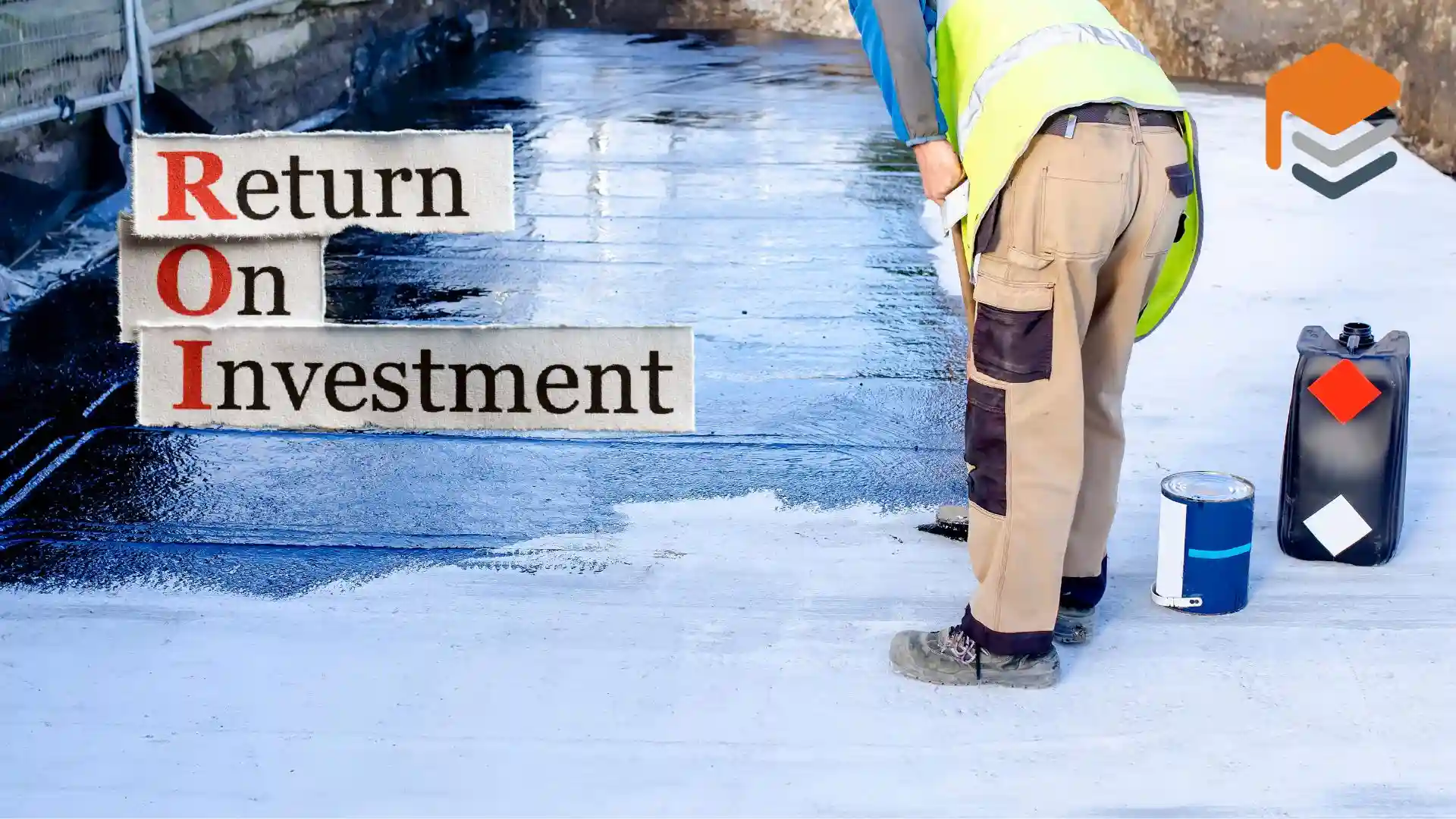 Worker applying concrete coating for enhanced investment return