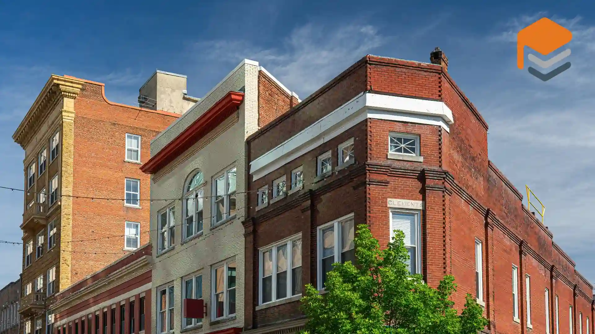 Looking down historic Parrish Street in Durham, North Carolina, where businesses and durham need concrete coating services
